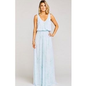 SMYM Kendall Maxi Dress - blue with light floral